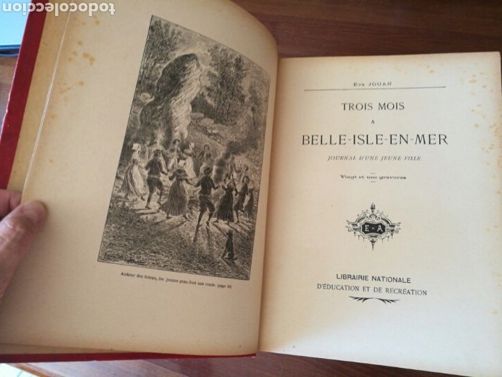 Libros antiguos: TROIS MOIS A BELLE ISLE EN MER - Foto 2