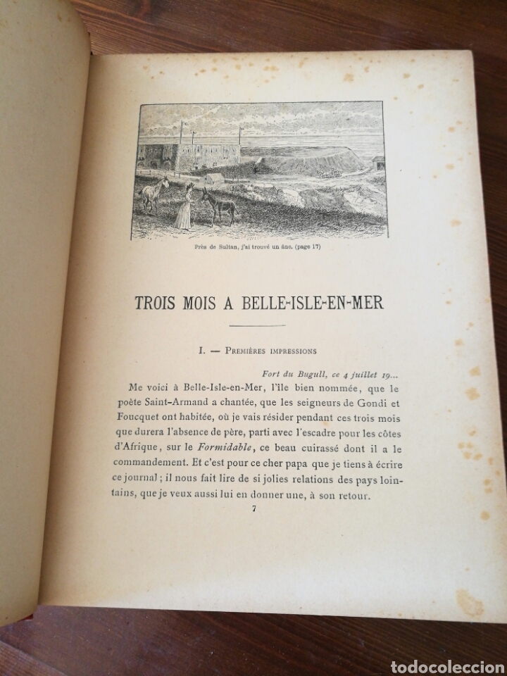 Libros antiguos: TROIS MOIS A BELLE ISLE EN MER - Foto 3