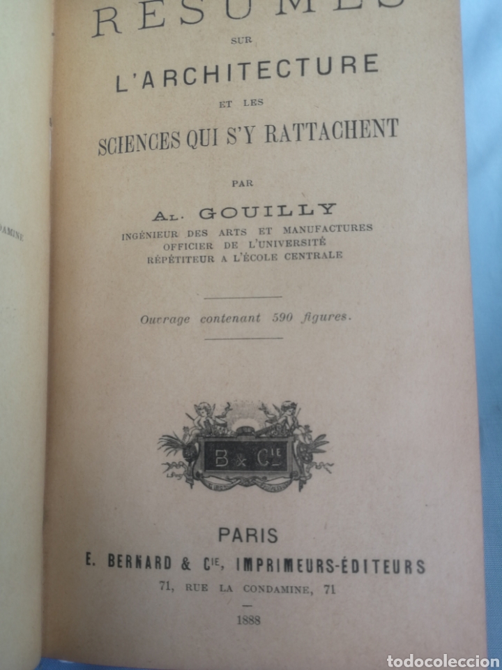 Libros antiguos: NOTES ET RESUMES DARCHITECTURE ET DE CONSTRUCTION - Foto 2