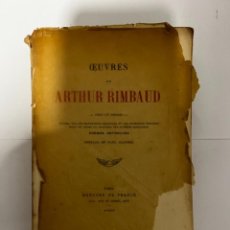 Libros antiguos: OEUVRES DE ARTHUR RIMBAUD. PAUL CLAUDEL. ED. MERCURE DE FRANCE. PARIS, 1924. PAGS: 398
