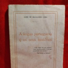 Libros antiguos: 1923. LA LENGUA PORTUGUESA Y SUS MISTERIOS. JAIME DE MAGALHAES LIMA.