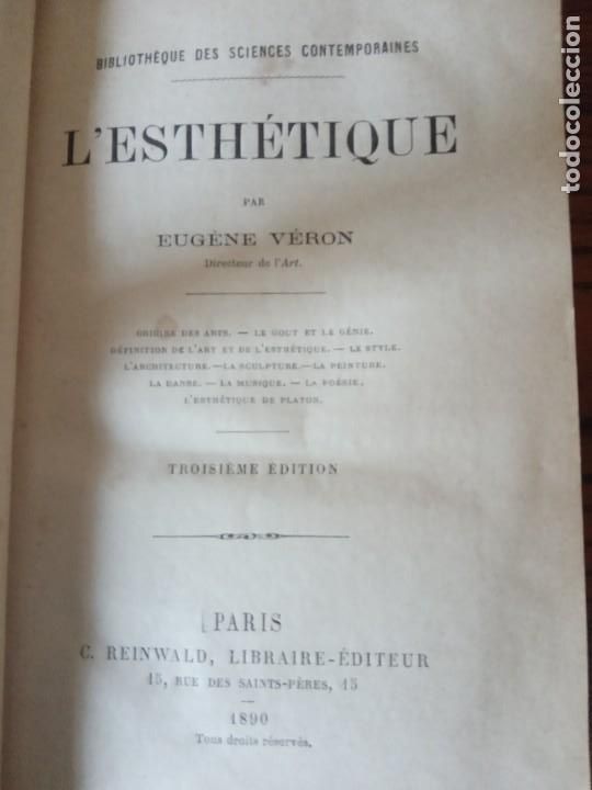 Libros antiguos: LESTHETIQUE.-VERON EUGENE. - Foto 4