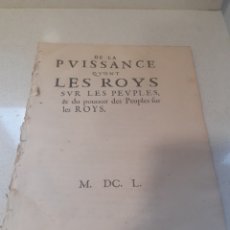 Libri antichi: AUTOCRATIE 1650 DAVENNE DE LA PUISSANCE