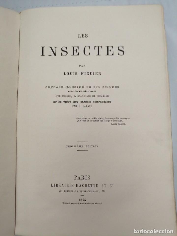 Libros antiguos: LES INSECTES (EDICI&Oacute;N 1875) - Foto 3