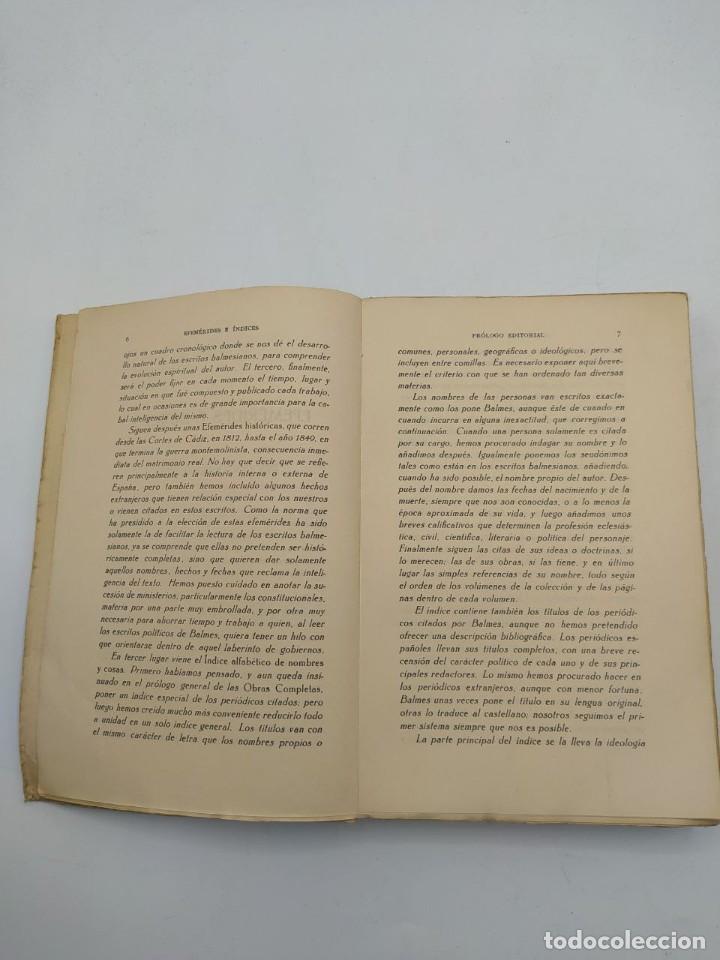 Libros antiguos: EFEMERIDES E INDICES. D. JAIME BALMES. 1925. - Foto 3