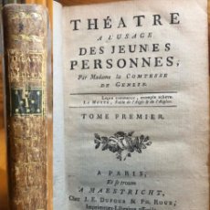 Libros antiguos: TEATRO- THEATRE D EDUCATION DES JEUNES- CONTESSE DE GENLIS- PARIS - 1783