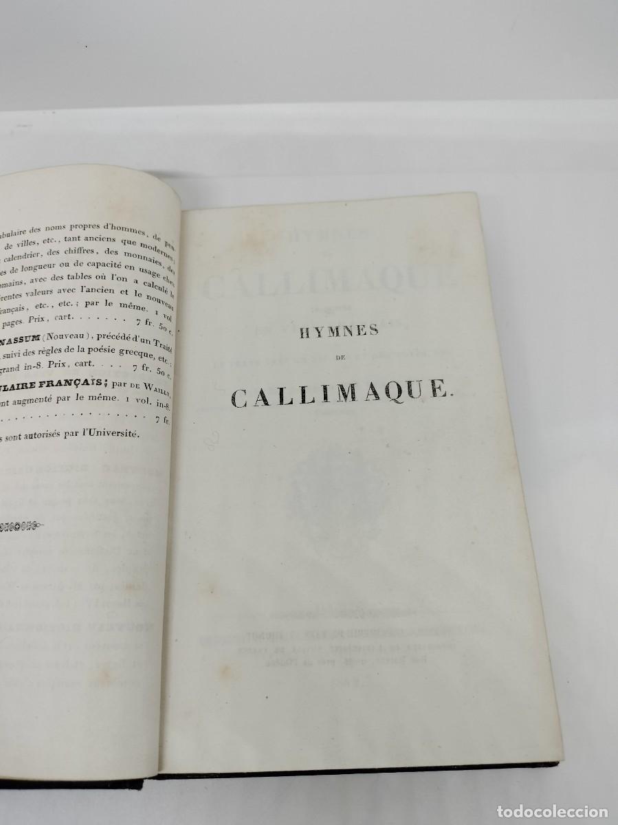Libros antiguos: Libro &rdquo;Hymnos de Callimaque&rdquo;, Par&iacute;s 1842 - Foto 4