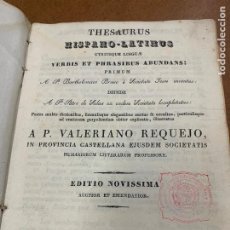 Libros antiguos: ANTIGUO LIBRO. THESAURUS HISPANO-LATINUS. AÑO 1834. TAPAS EN PERGAMINO
