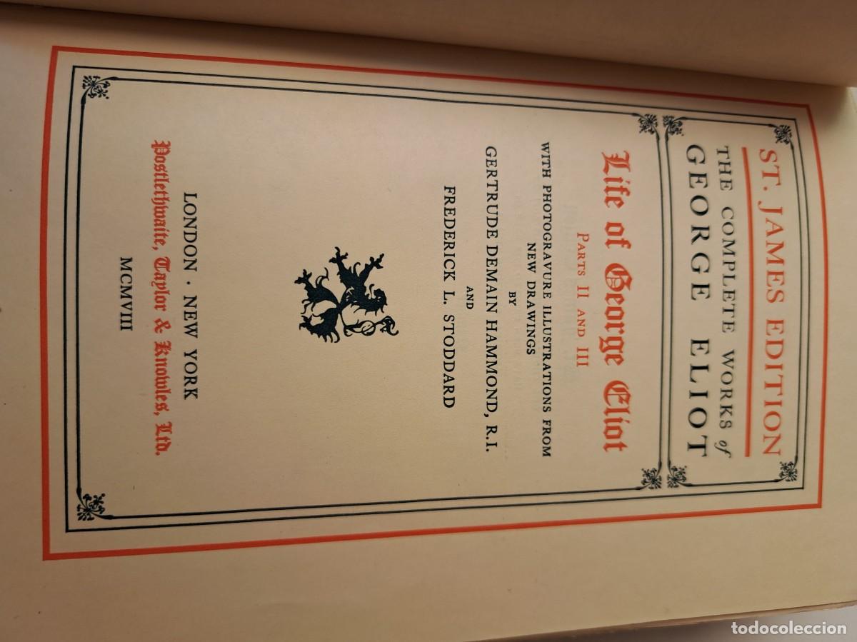 Libros antiguos: 2 libros de 1908 George Elliot en ingl&eacute;s - Foto 4