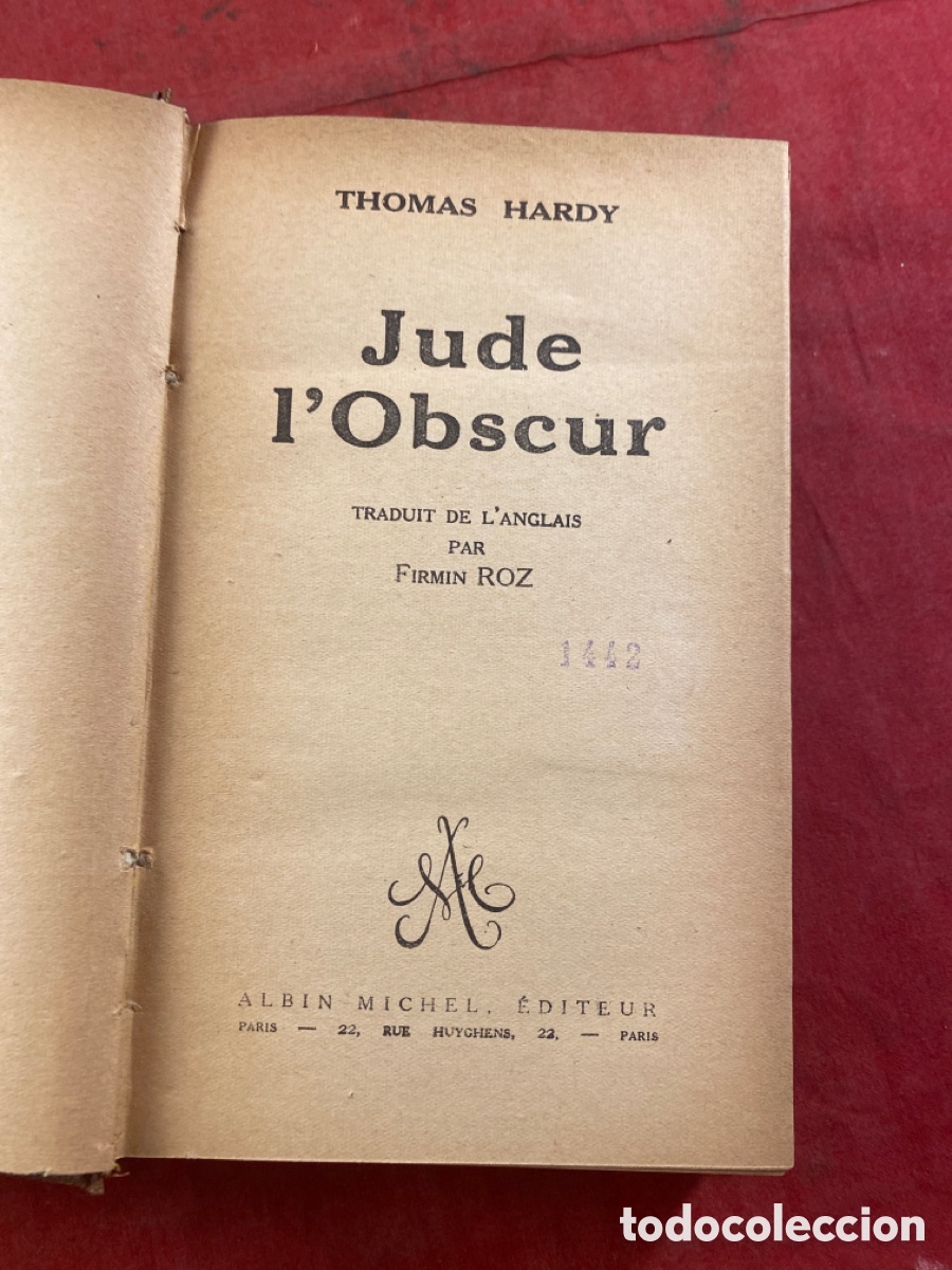 Libros antiguos: JUDE L&rsquo;OBSCUR - Foto 1