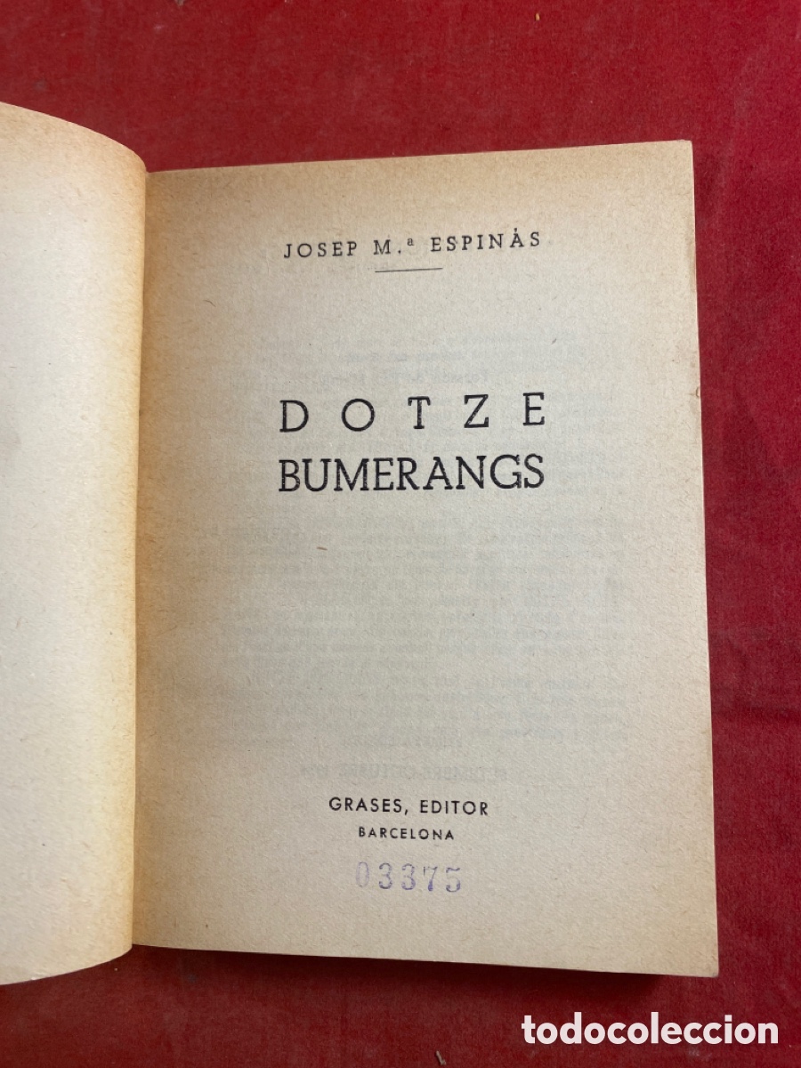Libros antiguos: DOTZE BUMERANGS - Foto 2