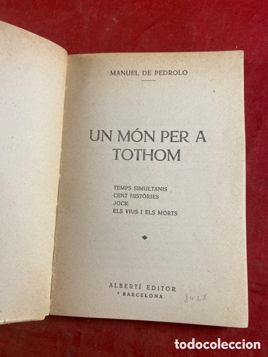 Libros antiguos: UN MON PER A TOTHOM - Foto 2