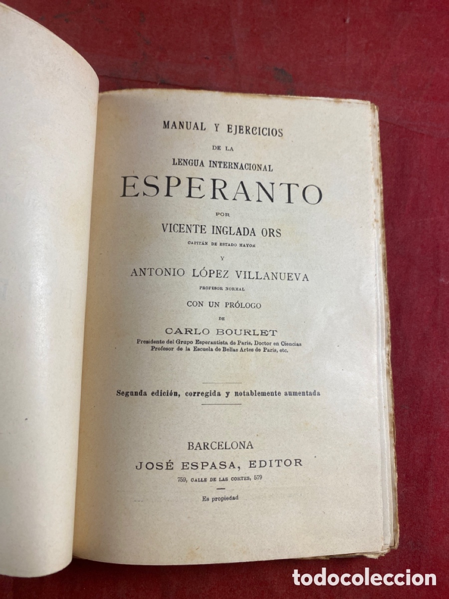 Libros antiguos: MANUAL Y EJERCICIOS DE LA LENGUA INTERNACIONAL ESPERANTO - Foto 2