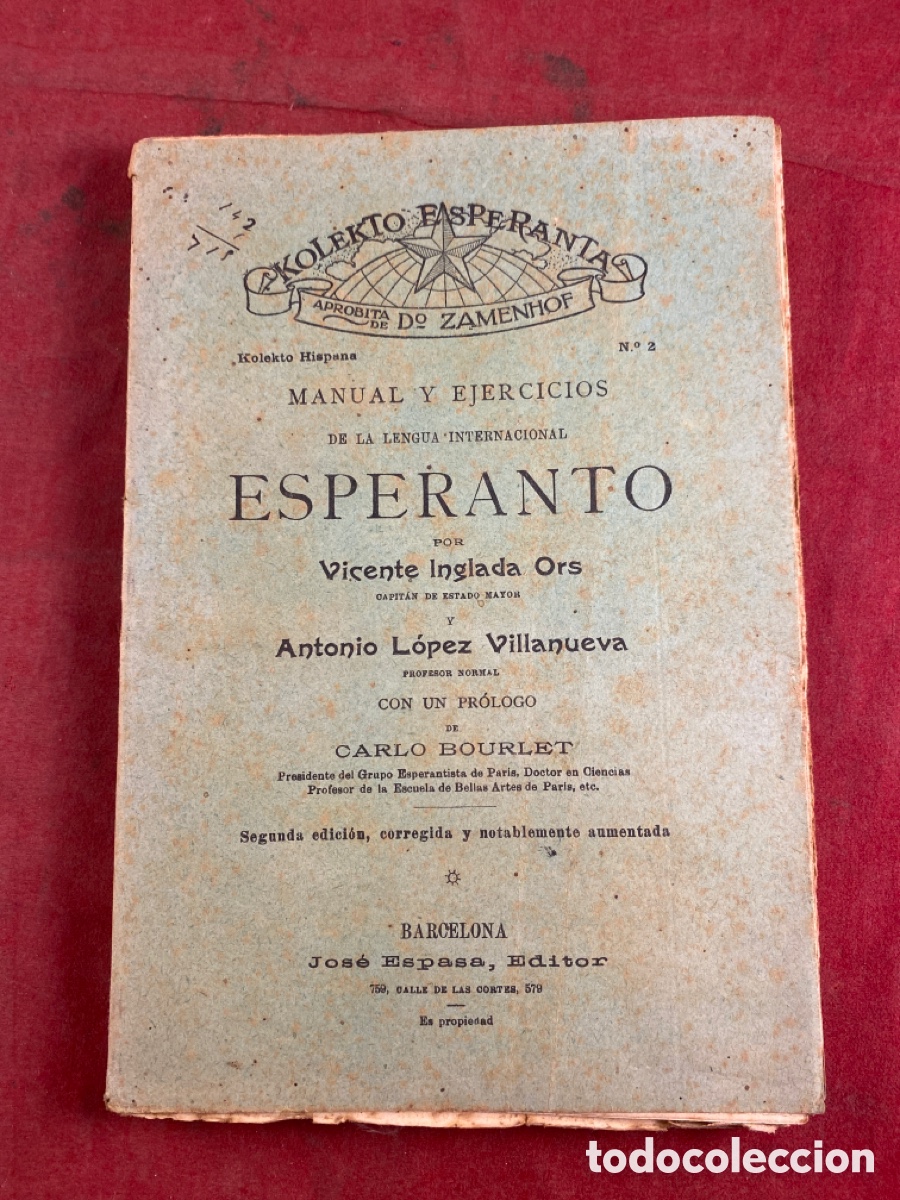 Libros antiguos: MANUAL Y EJERCICIOS DE LA LENGUA INTERNACIONAL ESPERANTO - Foto 1