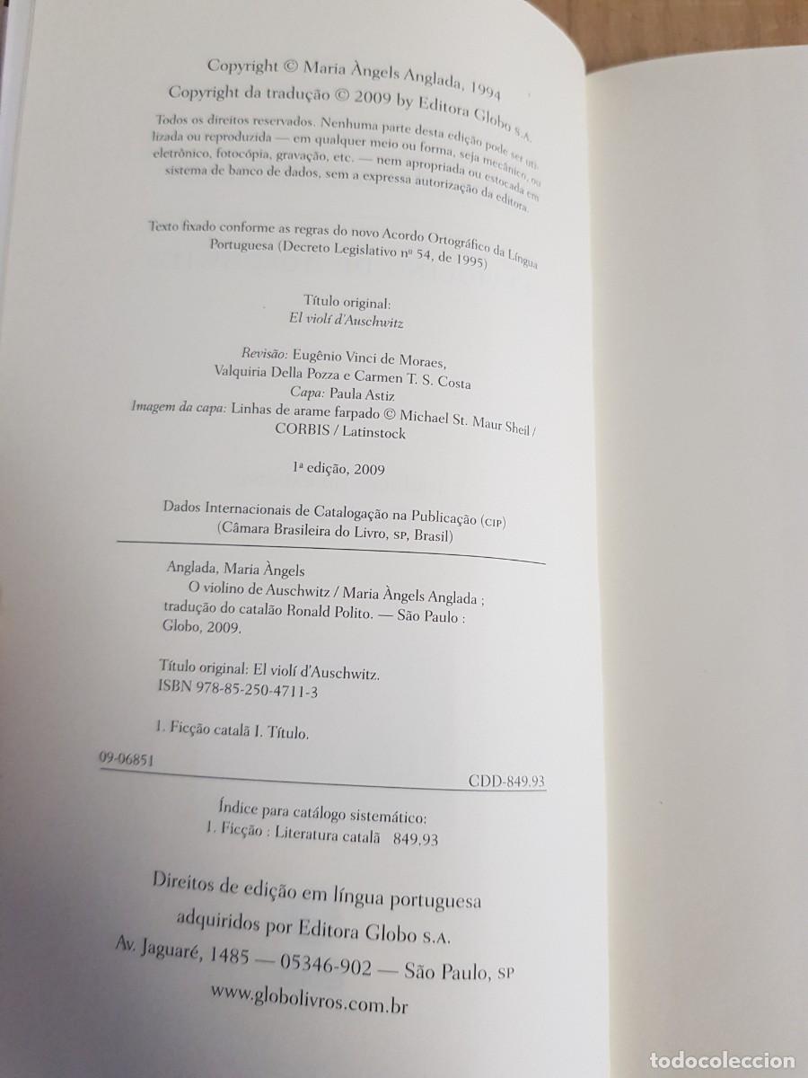 Libros antiguos: O violino de Auschwitz - Foto 3