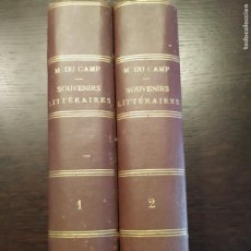Libros antiguos: 1882-1883. MAXIME DU CAMP SOUVENIRS LITTERAIRES, 2 TOMOS. PERFECTOS EX LIBRIS ROGER FRANCK DESMOND