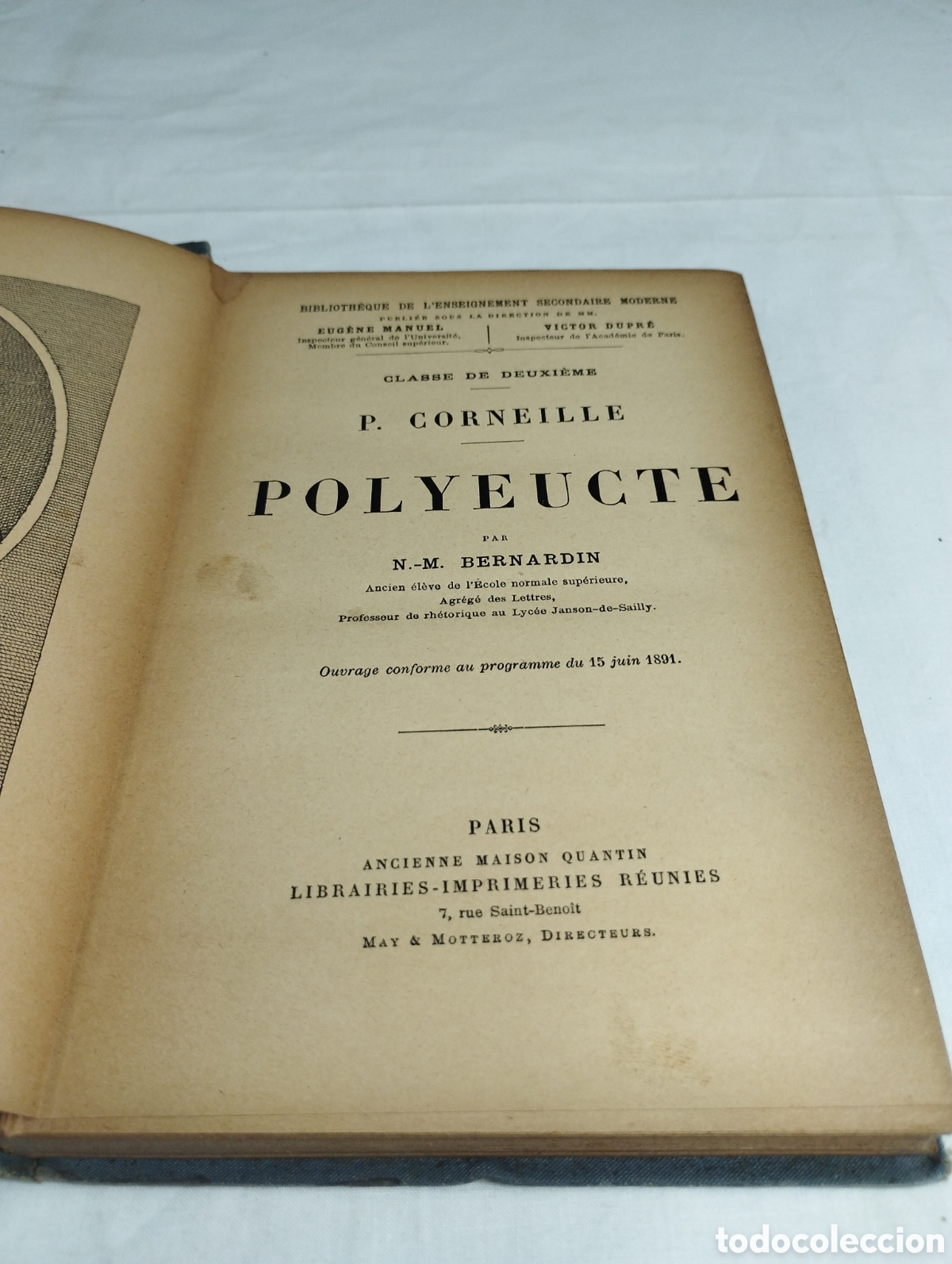 Libros antiguos: Polyeucte. M. Bernardin, 1891 KKB - Foto 3
