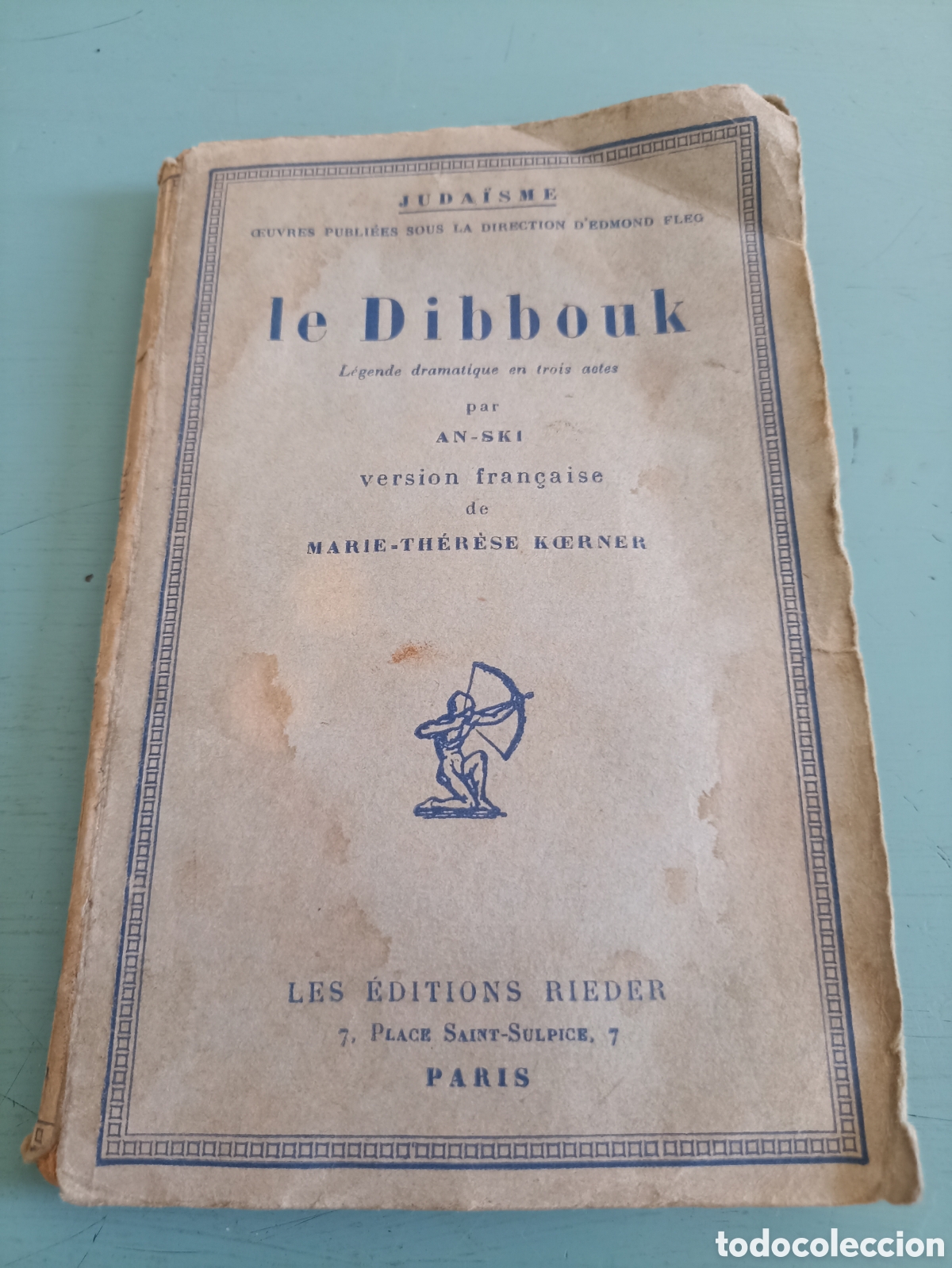 Libros antiguos: Le Dibbouk. An-Ski. Paris 1927 - Foto 1