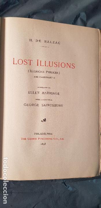 Libros antiguos: LOST ILLUSIONS -H.DE BALZAC - Foto 1