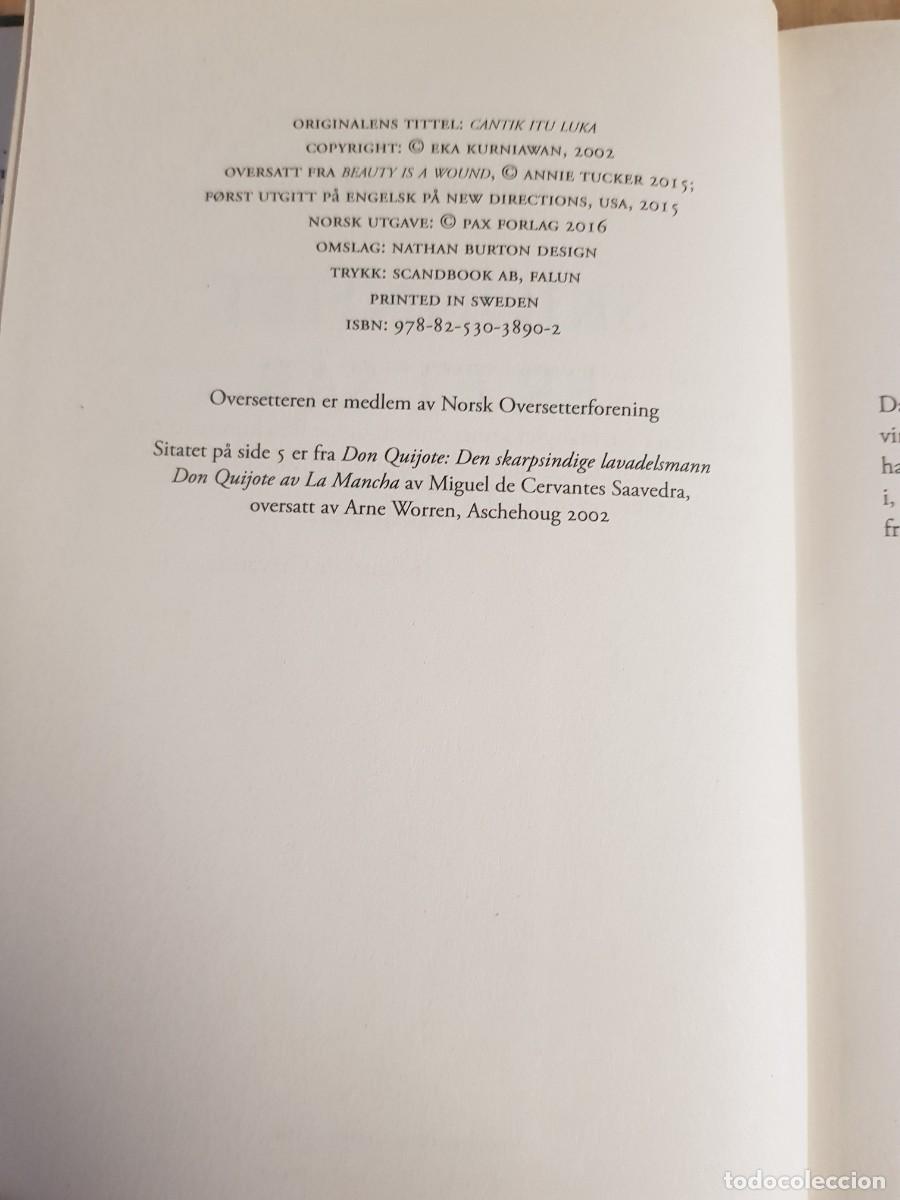 Libros antiguos: Skjonnhet er et sar - Foto 3