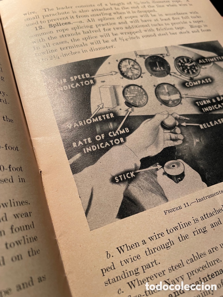 Libros antiguos: Thechnical Manual. Basic Glider Training. War Department. Washington, 1943 - Foto 4