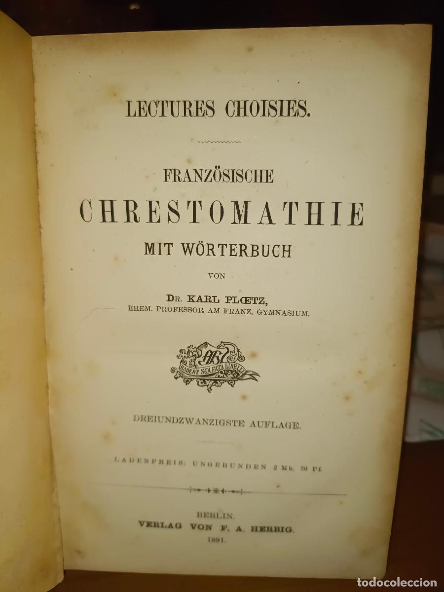 Libros antiguos: LECTURES CHOISIES A&Ntilde;O 1891 - Foto 1