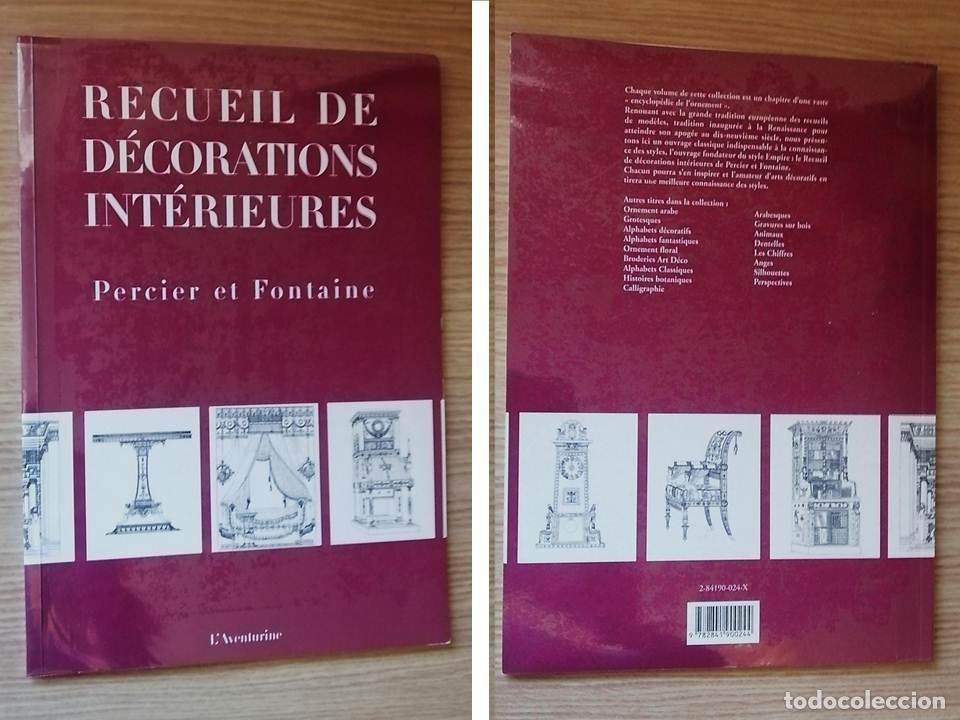 Libros antiguos: RECUEIL DE DECORATIONS INTERIEURES - Foto 1