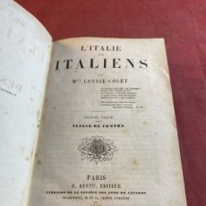 Libros antiguos: L’ITALIE DES ITALIENS 1862