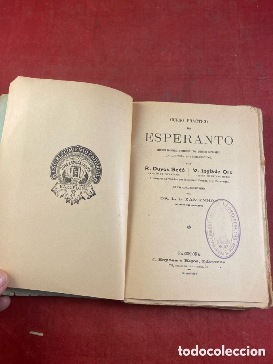 Libros antiguos: CURSO PR&Aacute;CTICO DE ESPERANTO - Foto 2