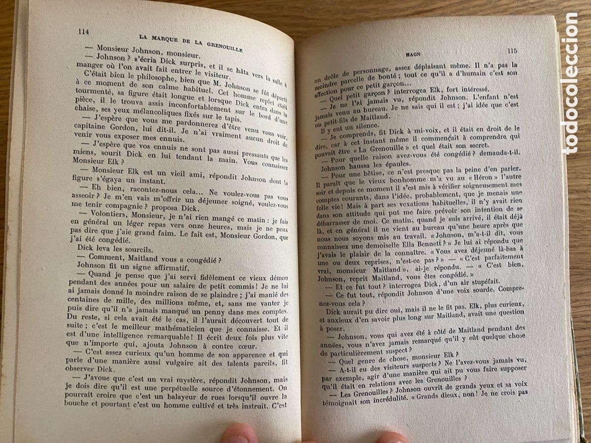 Libros antiguos: 1930 LA MARQUE DE LA GRENOUILLE , WALLACE - Foto 3