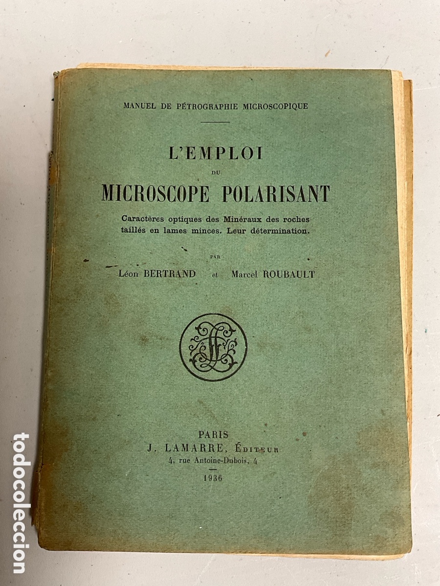 Libros antiguos: Lemploi de microscope polarisant - Foto 1