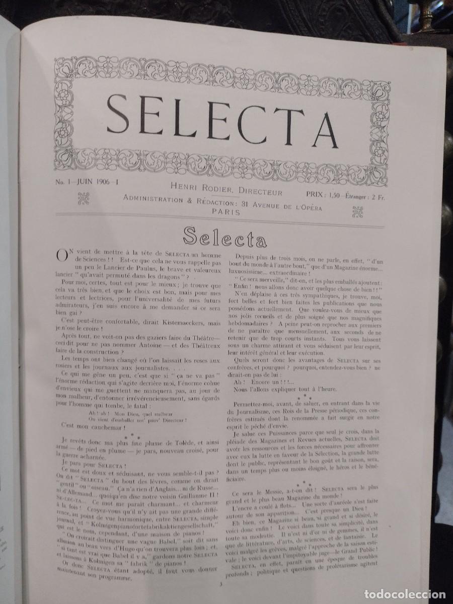 Libros antiguos: Selecta 1906 Henri Rodier - Foto 1