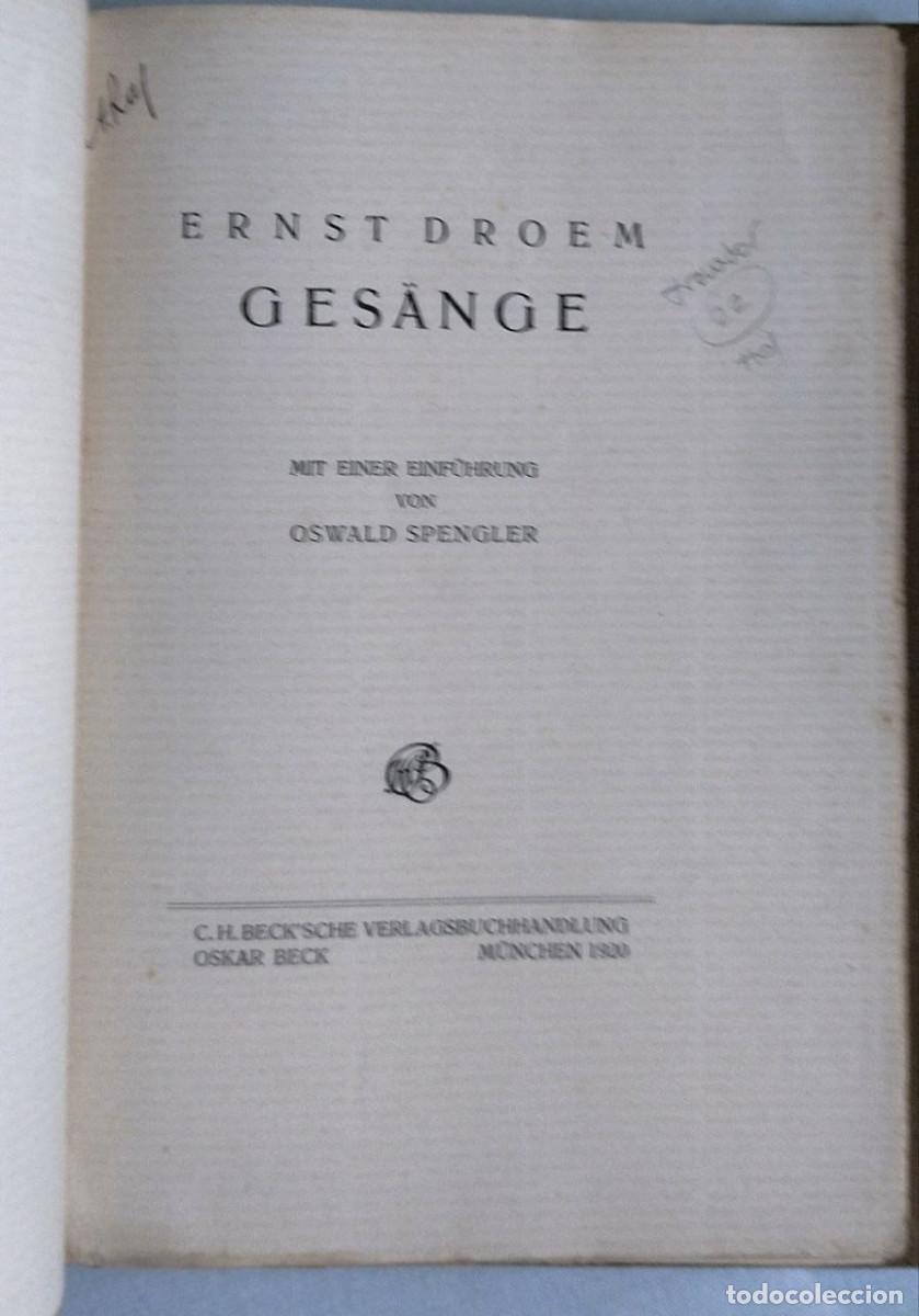 Libros antiguos: Ges&auml;nge - DROEM, Ernst (WEIGEL, Adolf) - Foto 4