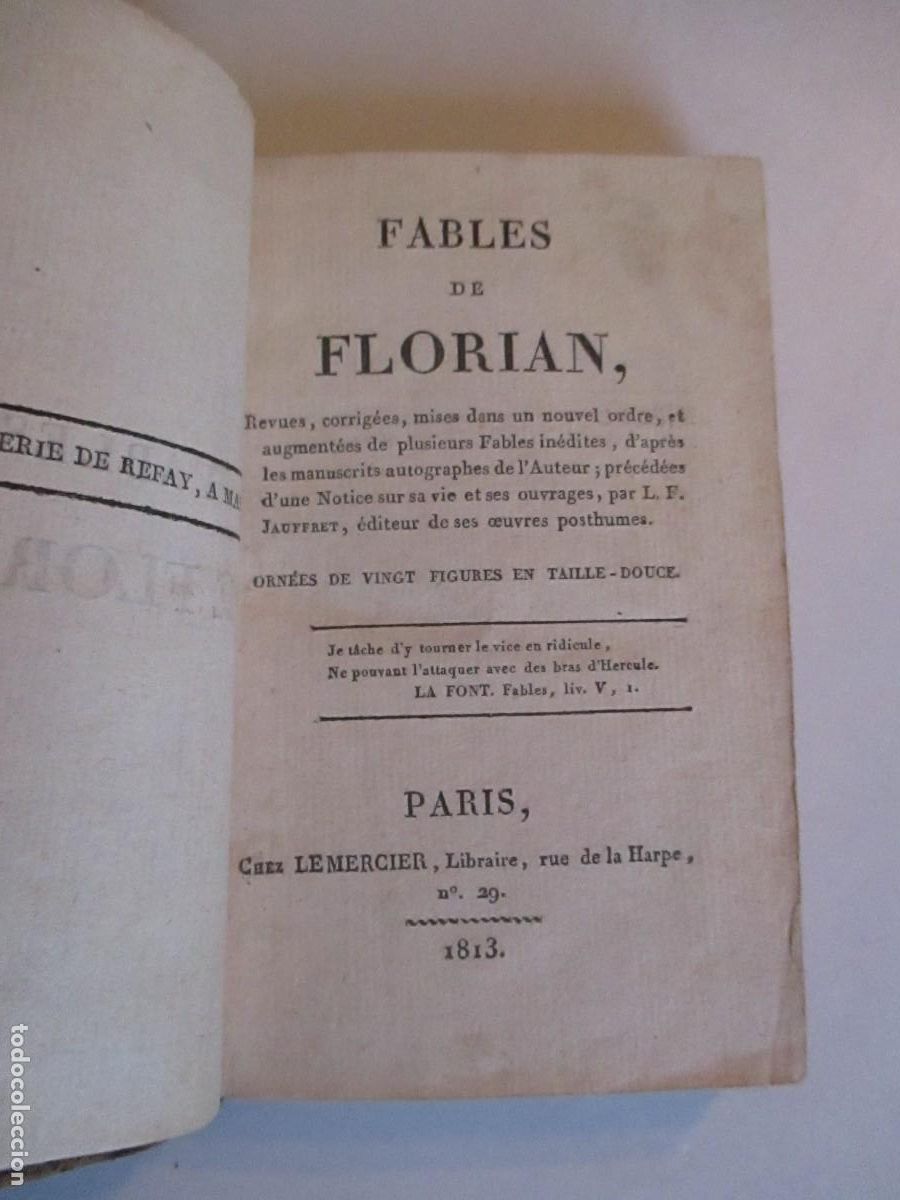 Libros antiguos: FABLES DE FLORIAN W30711 - Foto 2