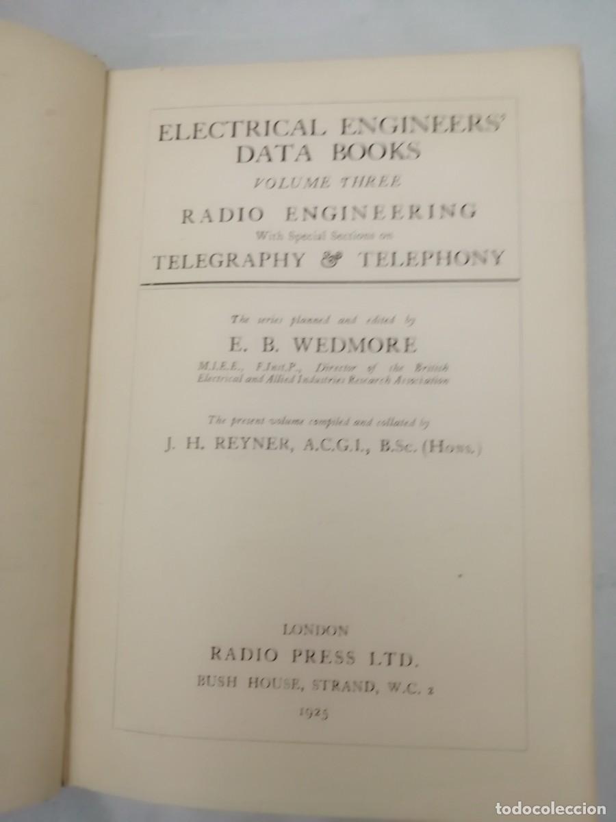 Libros antiguos: Electrical Engineers Data Books, Volume Three (edici&oacute;n 1925) - Foto 3