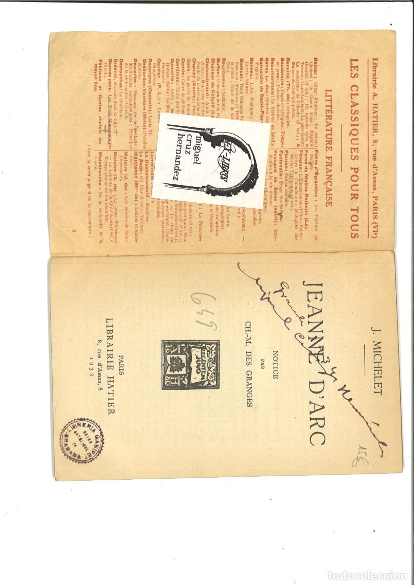 Libros antiguos: JEANNE DARC. J. Michelet - Foto 2