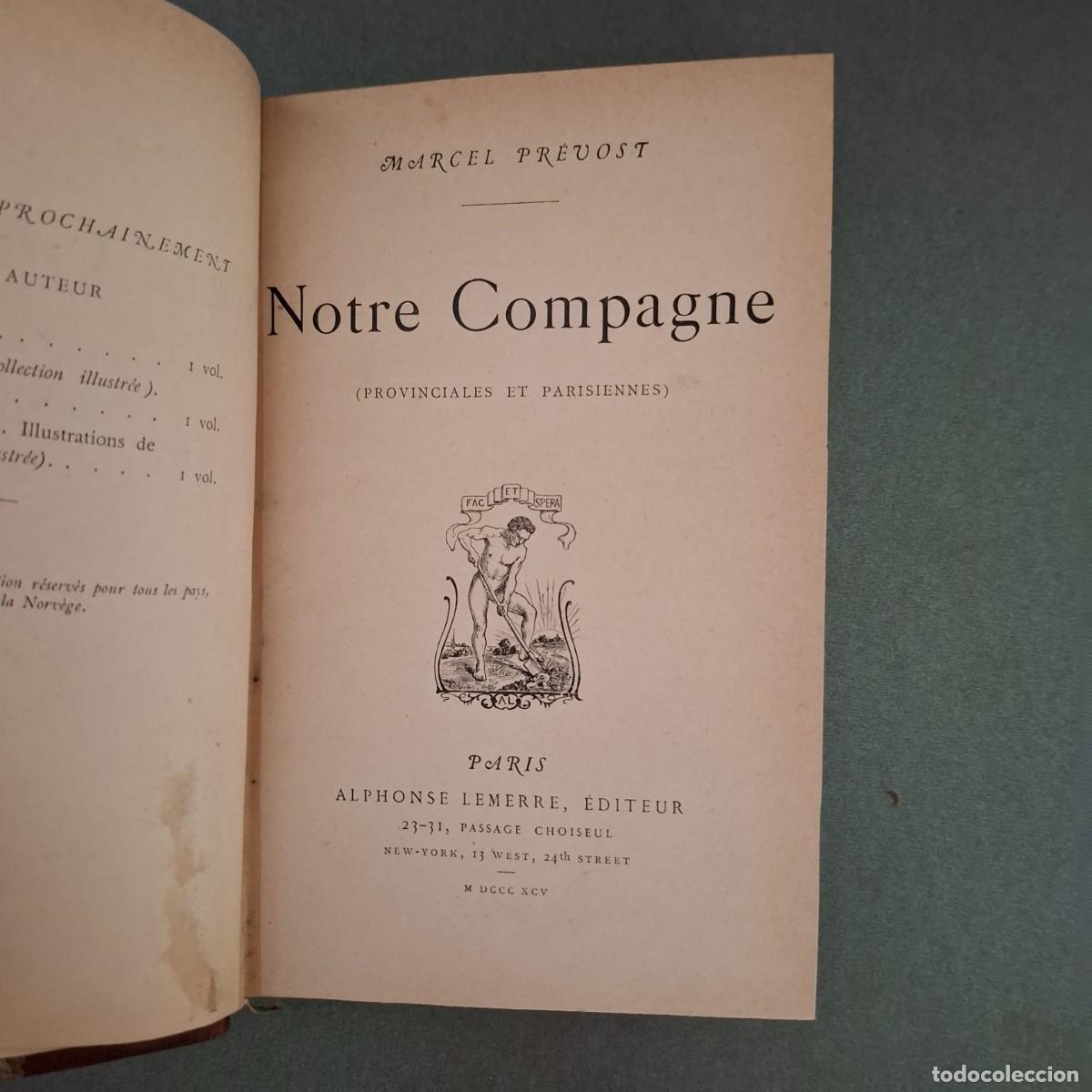 Libros antiguos: Notre compagne - Marcel Prevost - 1895 - Foto 1