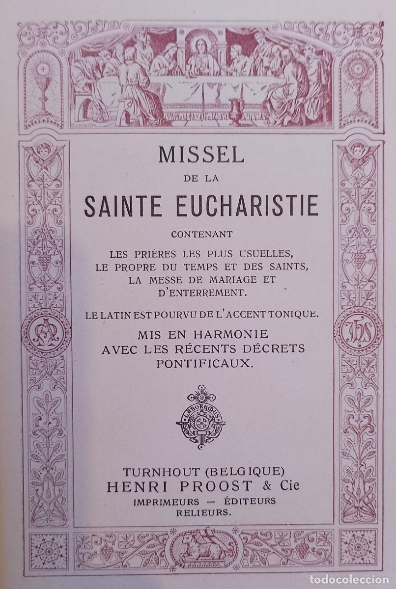Libros antiguos: Missel de la Saint Eucharistie 1915 - Foto 1