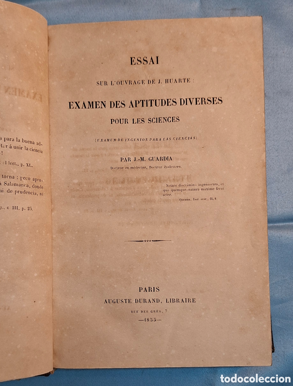 Old books: Essai Examen Aptitudes Diverses