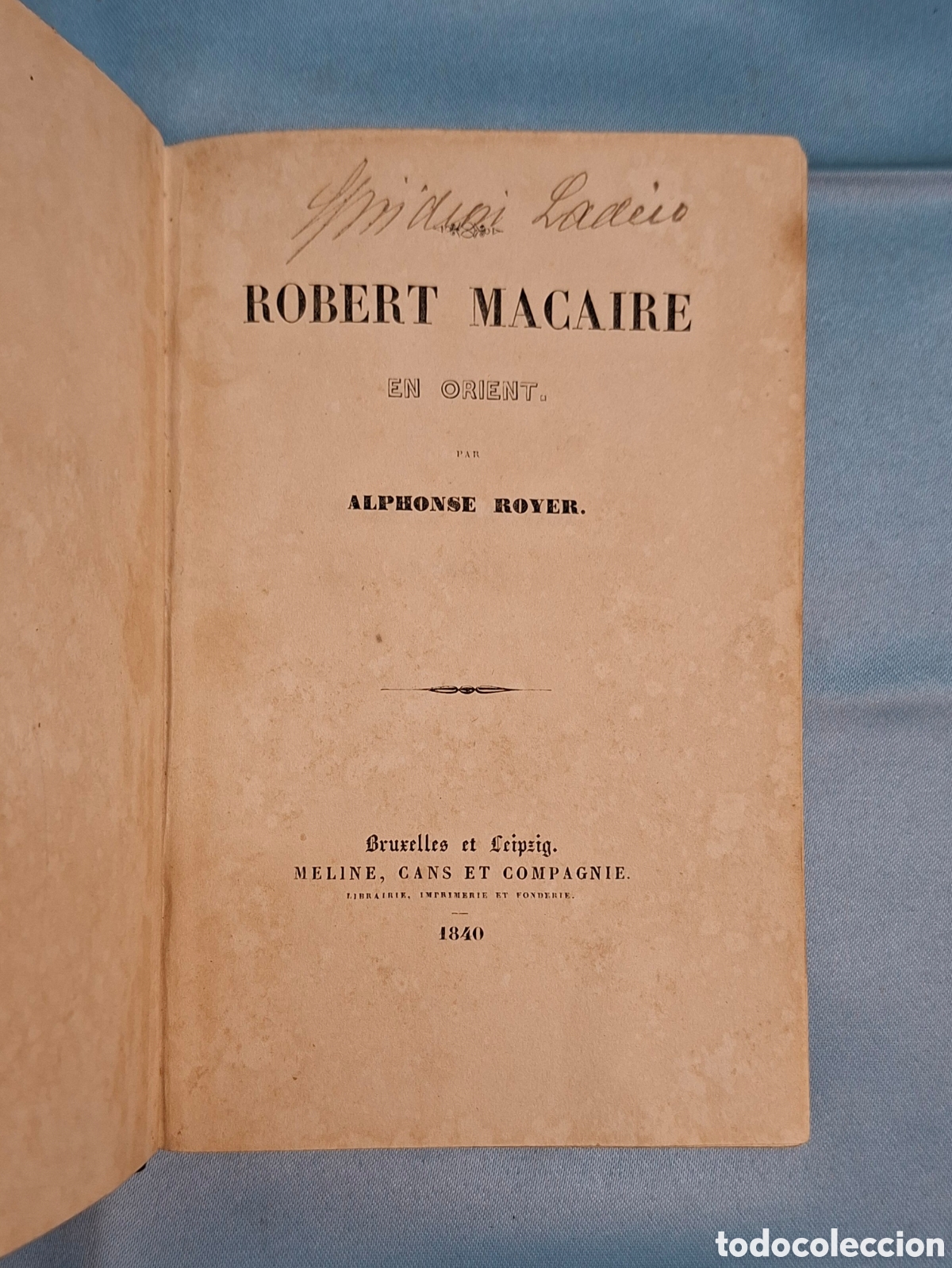 Libros antiguos: Libro Robert Macaire en Orient escrito por Alphonse Royer