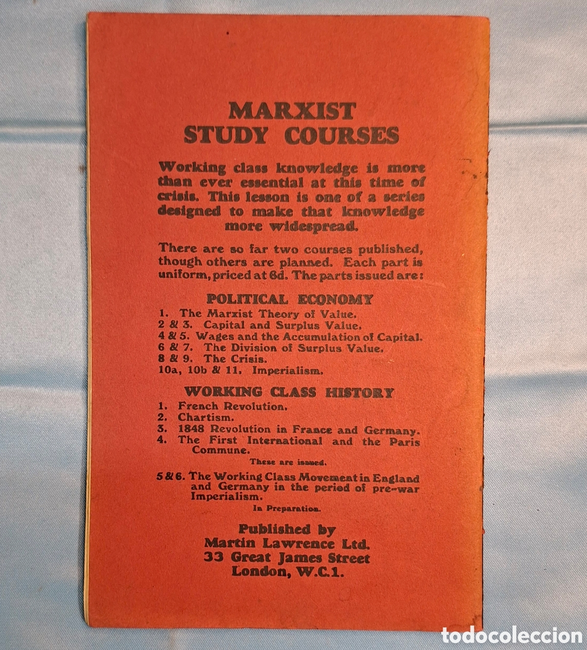 Libros antiguos: Marxist Study Courses - Foto 2