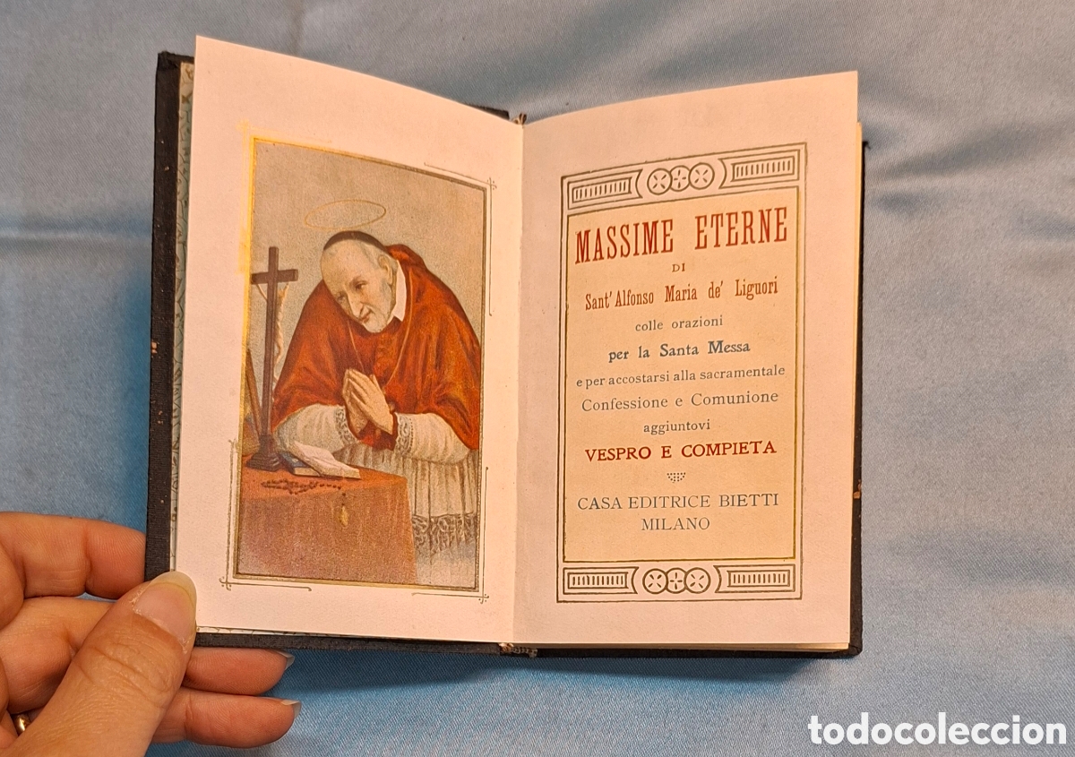 Libros antiguos: Libro de Massime Eterne de Sant'Alfonso Maria de' Liguori.