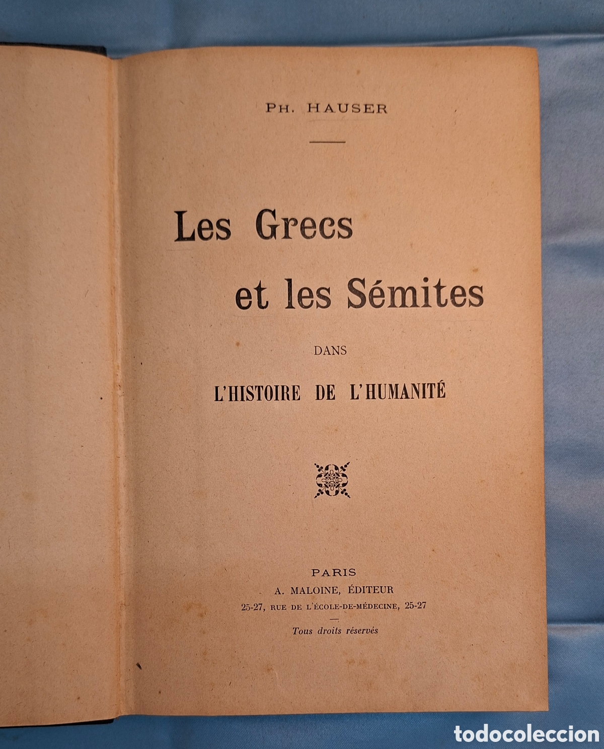 Libros antiguos: Les Grecs et les S&eacute;mites - Ph. Hauser