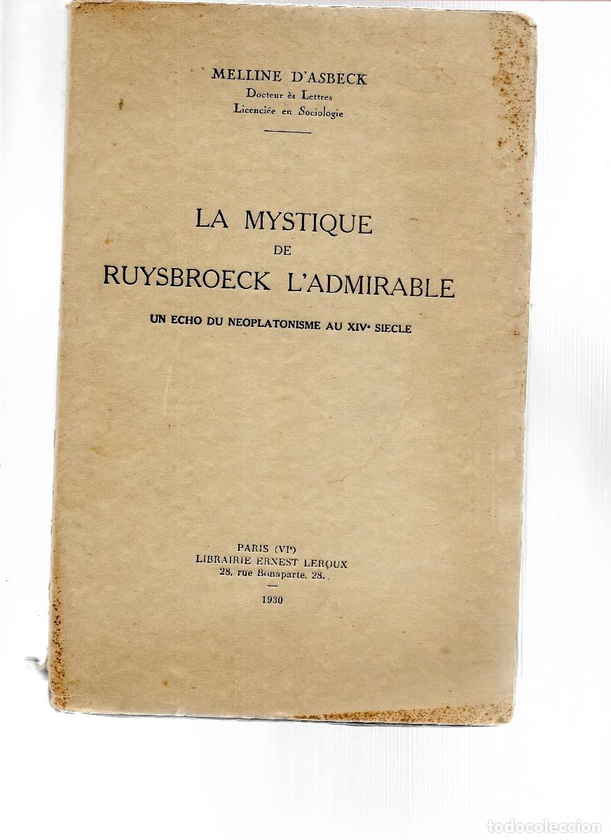 Libros antiguos: LA MYSTIQUE DE RUYSBROECK L ADMIRABLE PARIS 1930