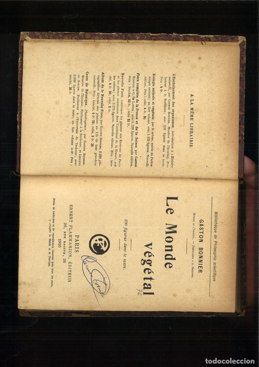 Libros antiguos: LEE MONDE V&Eacute;G&Eacute;TAL. Gaston Bonnier