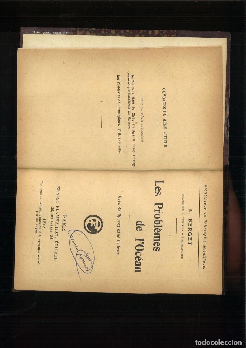 Libros antiguos: LES PROBL&Egrave;MES DE L'OC&Eacute;AN. A. Berget
