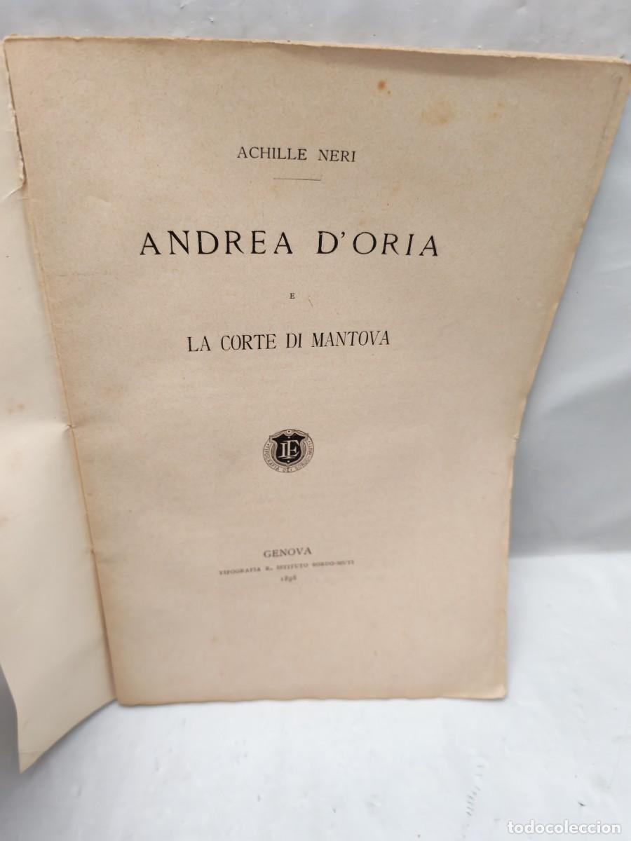 Libros antiguos: Andrea d'Oria e la Corte di Mantova (Edici&oacute;n 1898)