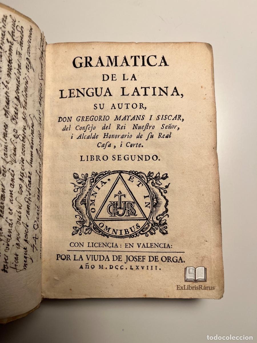 Libros antiguos: Gram&aacute;tica de la lengua Latina