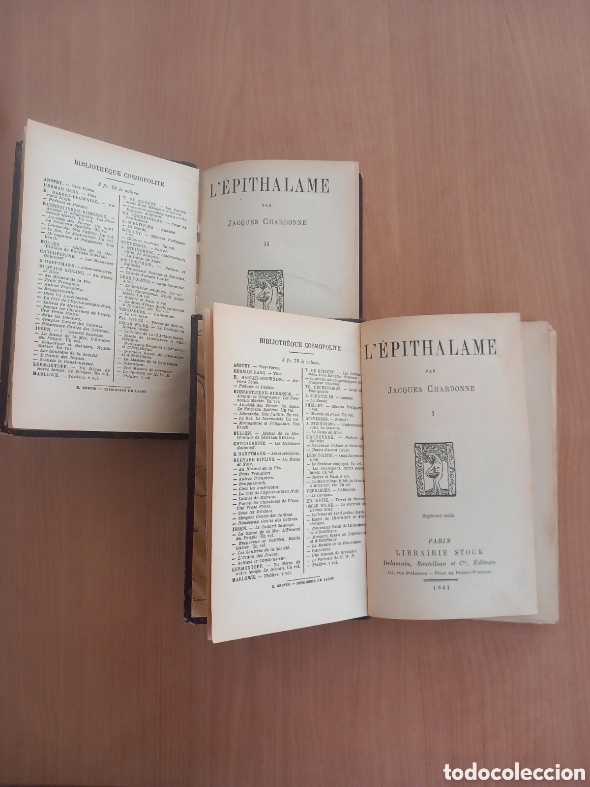 Libros antiguos: L'&eacute;pithalame. Jacques Chardonne, 2 libros