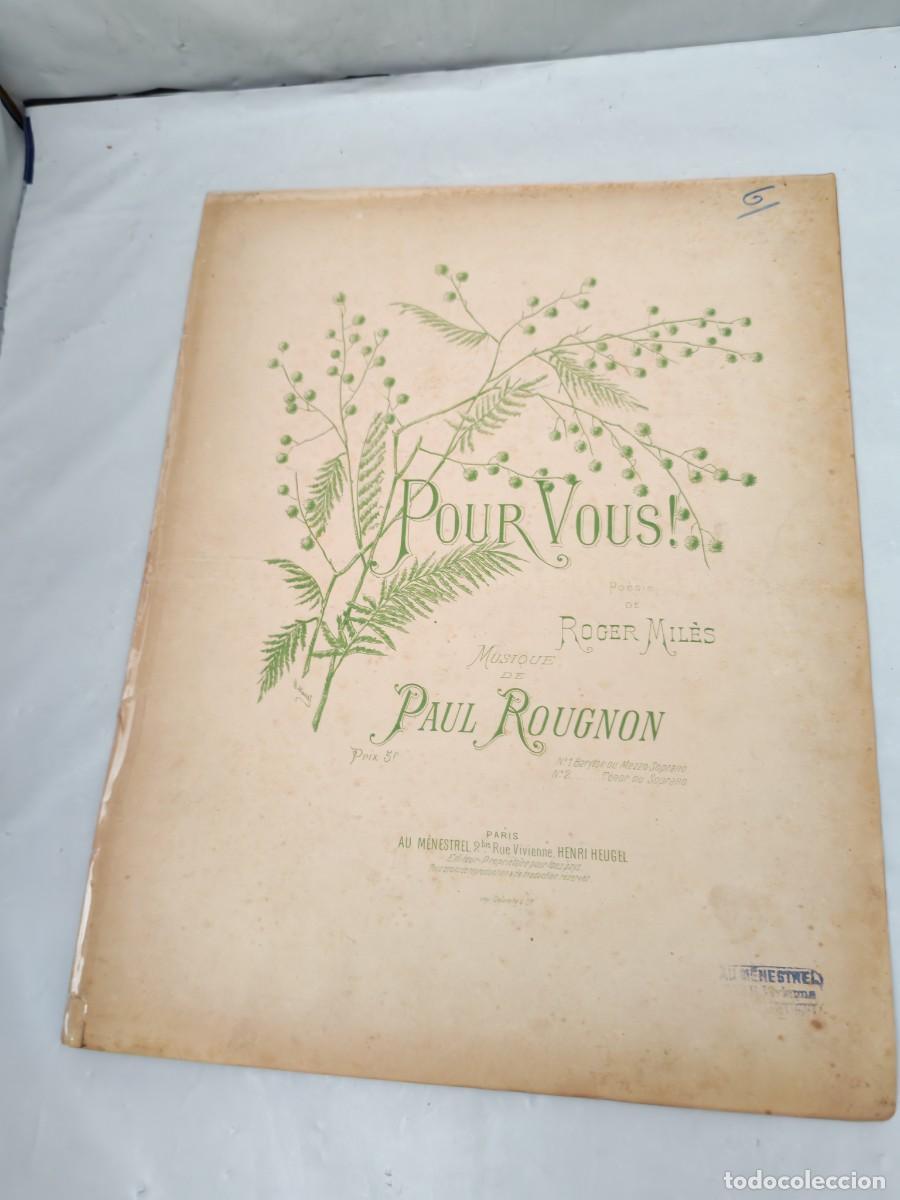Libri antichi: Paul Rougnon et Roger Mil&eacute;s: POUR VOUS (Edici&oacute;n 1900 aprox.)